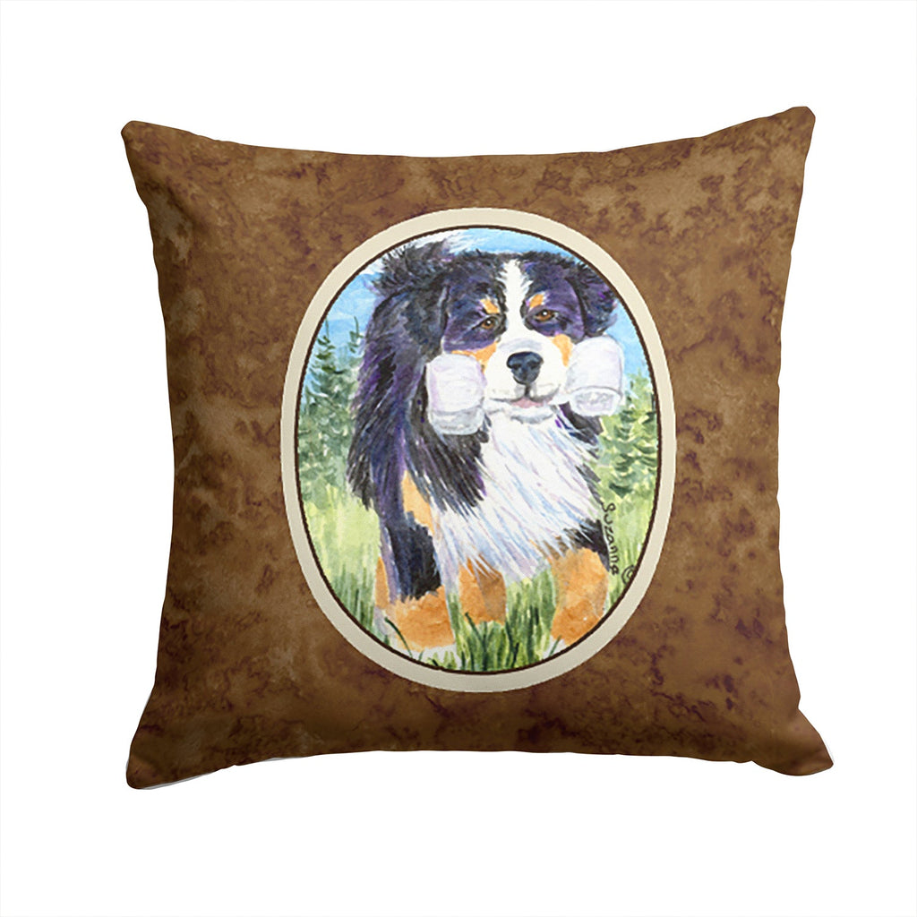 Bernese Mountain Dog Decorative Throw Pillow 14x14 Indoor Outdoor Accent Cushion, Fabric Cover with Insert for Sofa, Bed, Porch & Living Room