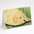 Golden Retriever Greeting Cards Pack of 8 Blank Cards with Envelopes Whimsical A7 Size 5x7