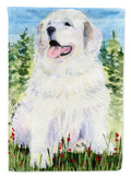 Great Pyrenees House Flag 28x40 Porch Sleeve Pole Decorative Outside Yard Banner Artwork Wall Hanging, Polyester