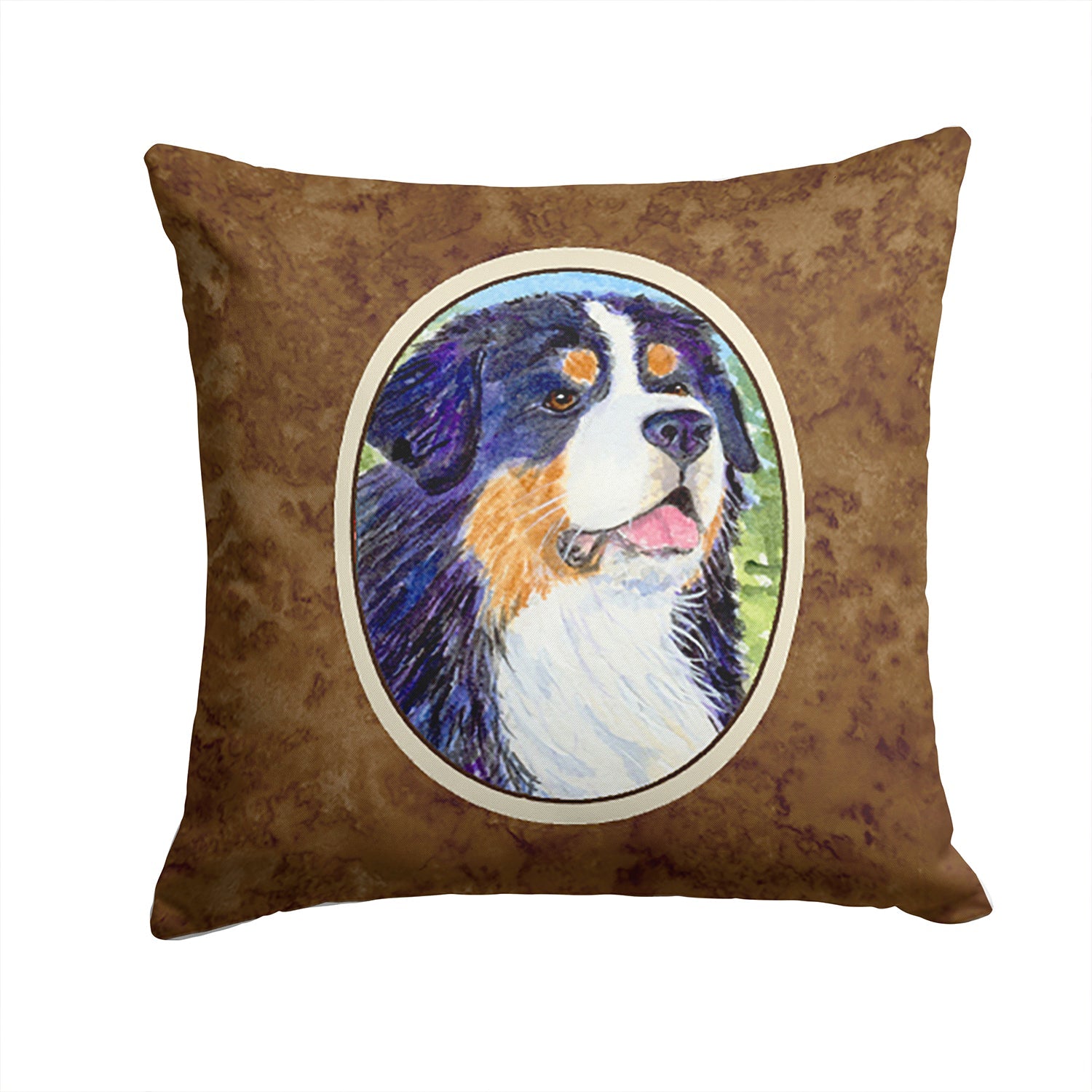 Bernese Mountain Dog Decorative Throw Pillow 14x14 Indoor Outdoor Accent Cushion, Fabric Cover with Insert for Sofa, Bed, Porch & Living Room