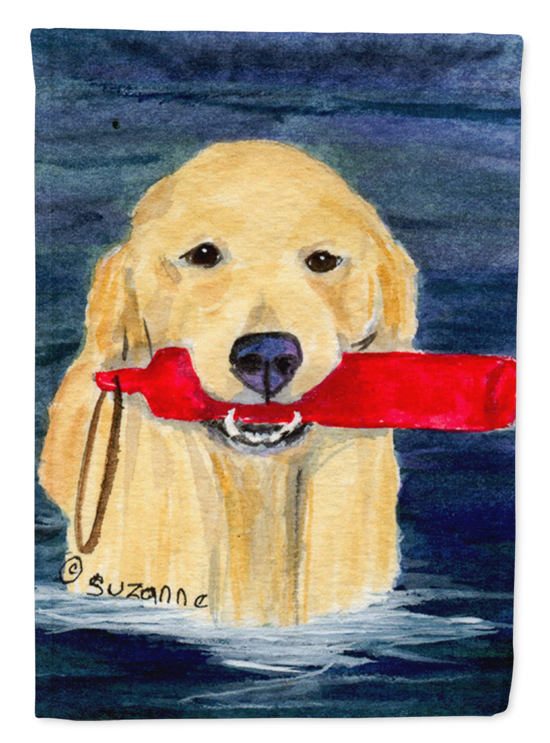 Golden Retriever House Flag 28x40 Porch Sleeve Pole Decorative Outside Yard Banner Artwork Wall Hanging, Polyester
