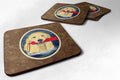 Golden Retriever Foam Coasters Set of 4 Cup Coasters for Indoor Outdoor, Tabletop Protection, Anti Slip, Mouse pad Material