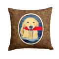 Golden Retriever Decorative Throw Pillow 14x14 Indoor Outdoor Accent Cushion, Fabric Cover with Insert for Sofa, Bed, Porch & Living Room