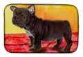 French Bulldog Dish Drying Mat Absorbent Dish Drying Mat Pad for Kitchen Counter Dish Drainer Mat for Countertop, 14 x 21", Multicolor
