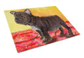 French Bulldog Cutting Board Tempered Glass Kitchen Cutting Surface, Heat Resistant Chopping, Non-Slip Feet, Food Prep & Serving