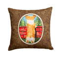 Corgi Decorative Throw Pillow 14x14 Indoor Outdoor Accent Cushion, Fabric Cover with Insert for Sofa, Bed, Porch & Living Room