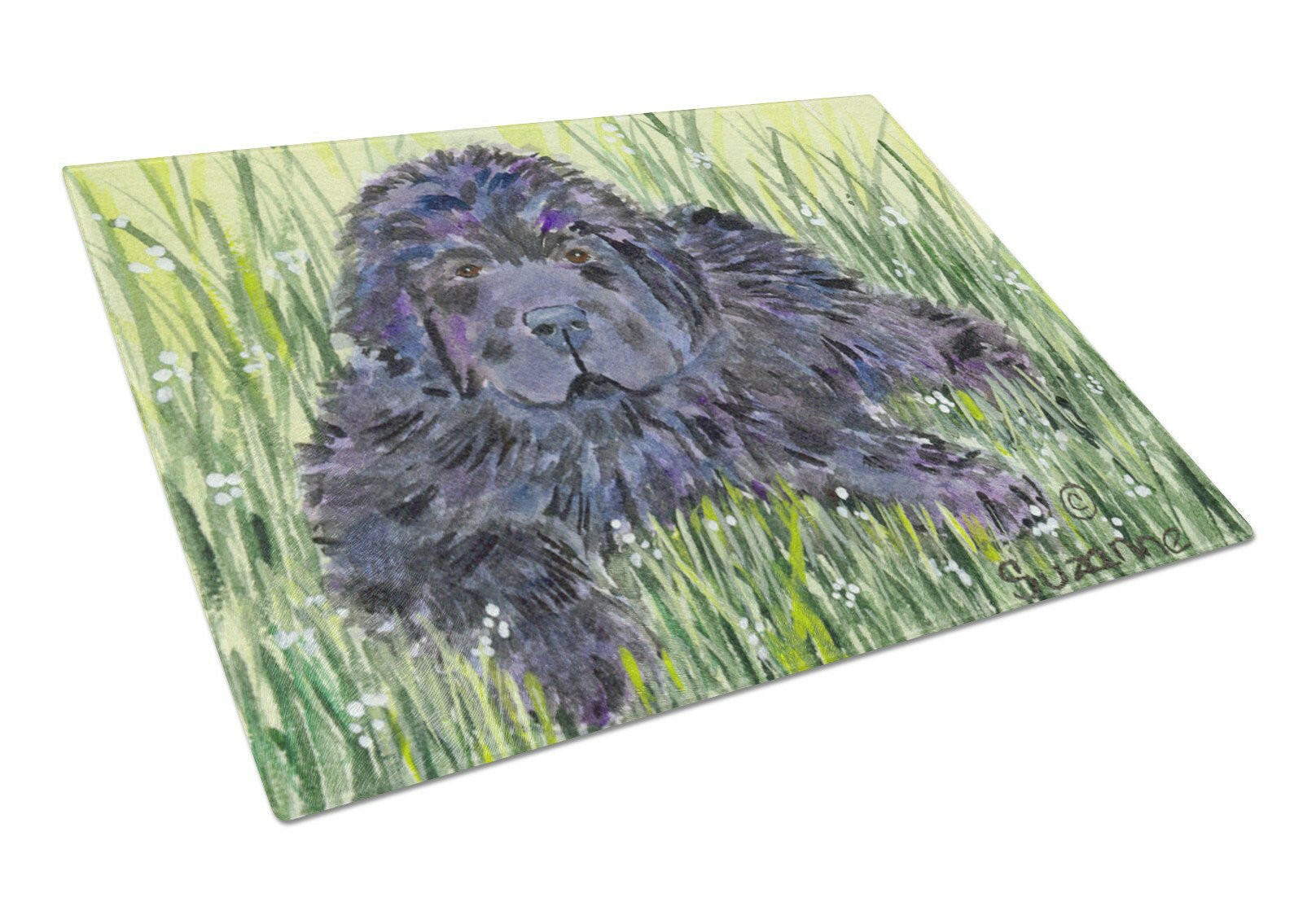 Newfoundland Cutting Board Tempered Glass Kitchen Cutting Surface, Heat Resistant Chopping, Non-Slip Feet, Food Prep & Serving