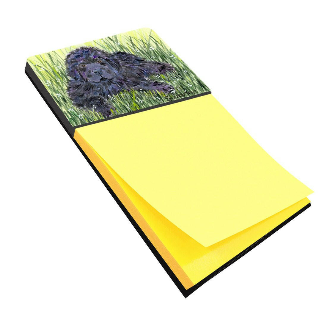 Newfoundland Watercolor Sticky Note Holder Refillable Dispenser Desk Accessory 3x3 Pad Gift