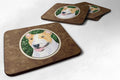 Bull Terrier Foam Coasters Set of 4 Cup Coasters for Indoor Outdoor, Tabletop Protection, Anti Slip, Mouse pad Material