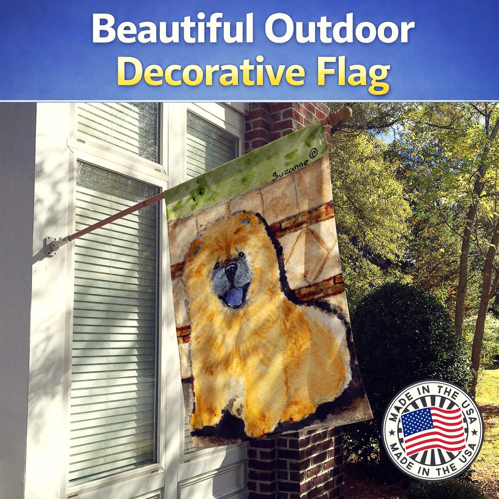 Chow Chow House Flag 28x40 Porch Sleeve Pole Decorative Outside Yard Banner Artwork Wall Hanging, Polyester