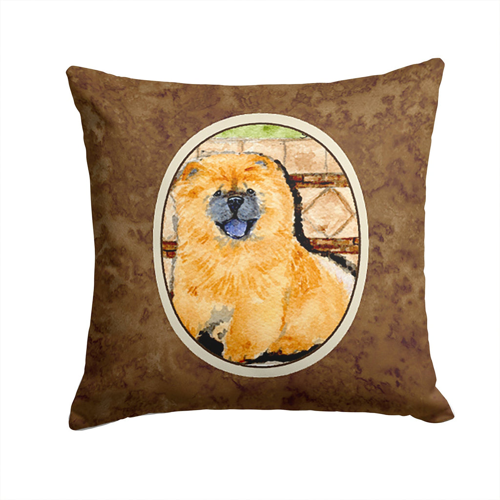 Chow Chow Decorative Throw Pillow 14x14 Indoor Outdoor Accent Cushion, Fabric Cover with Insert for Sofa, Bed, Porch & Living Room