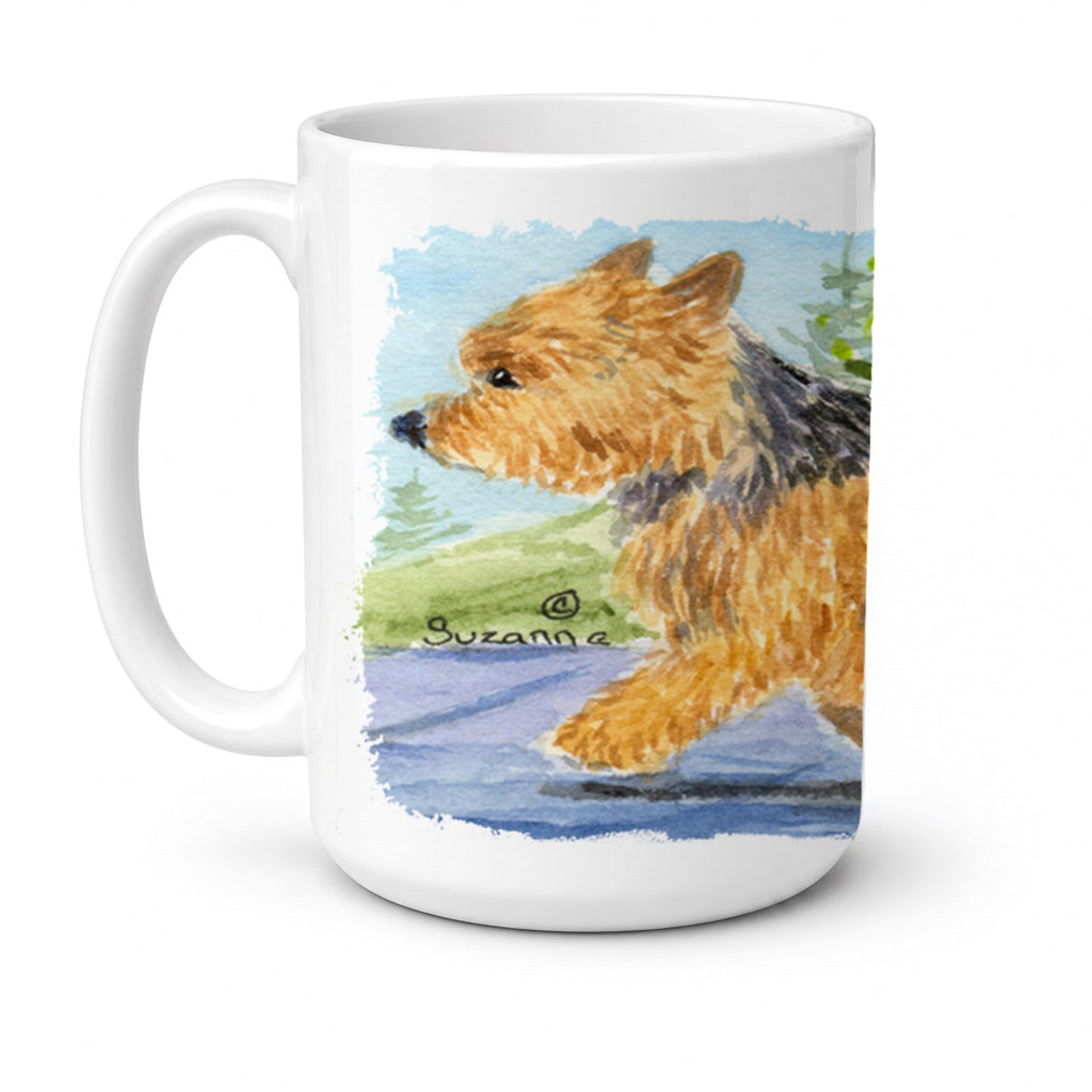 Norwich Terrier Ceramic Coffee Mug 15 oz Decorative Large C Handle Mug Cup for Tea, Cocoa Hot Chocolate