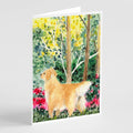 Golden Retriever Greeting Cards Pack of 8 Blank Cards with Envelopes Whimsical A7 Size 5x7