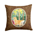 Golden Retriever Decorative Throw Pillow 14x14 Indoor Outdoor Accent Cushion, Fabric Cover with Insert for Sofa, Bed, Porch & Living Room