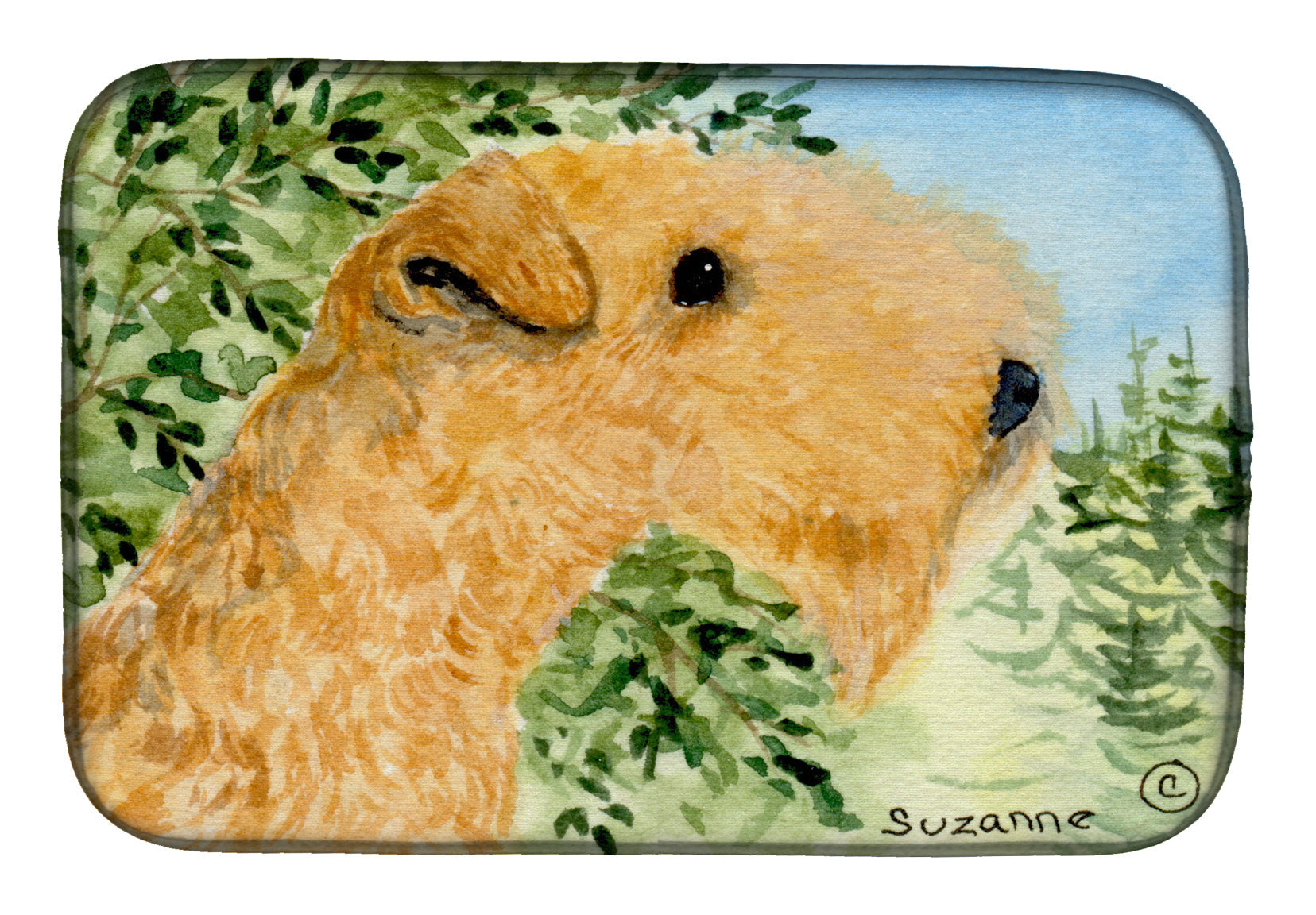Lakeland Terrier Dish Drying Mat Absorbent Dish Drying Mat Pad for Kitchen Counter Dish Drainer Mat for Countertop, 14 x 21", Multicolor