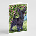 Scottish Terrier Greeting Cards Pack of 8 Blank Cards with Envelopes Whimsical A7 Size 5x7