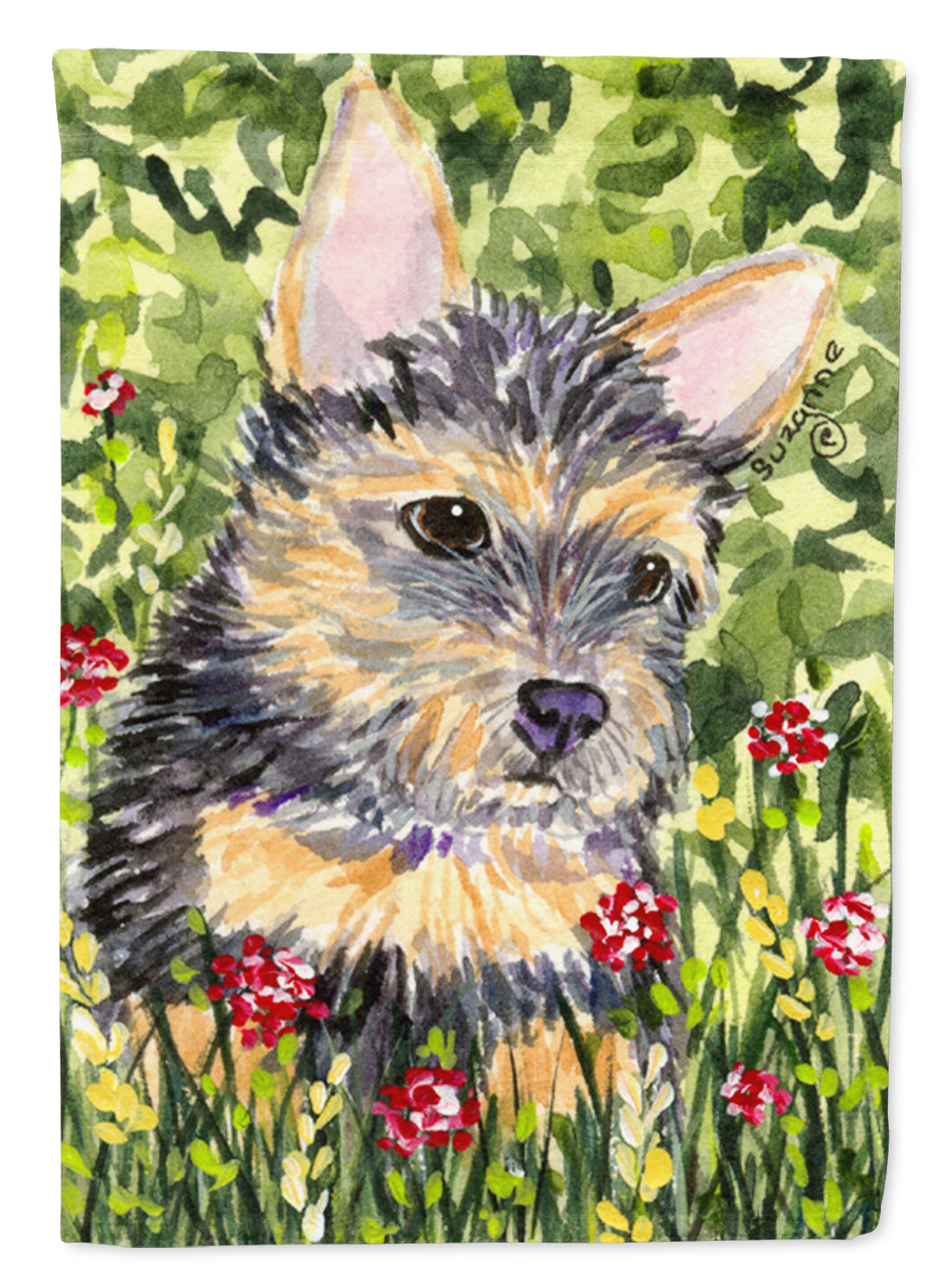 Norwich Terrier House Flag 28x40 Porch Sleeve Pole Decorative Outside Yard Banner Artwork Wall Hanging, Polyester