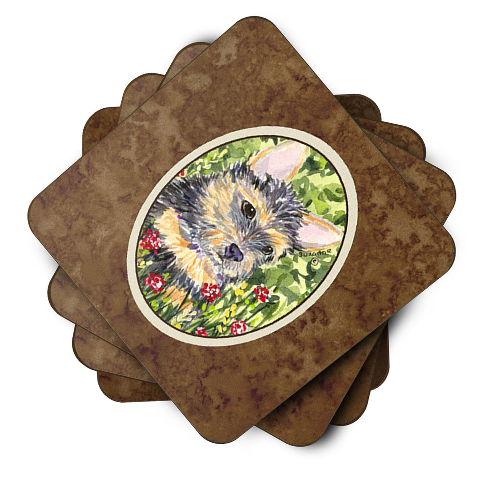 Norwich Terrier Foam Coasters Set of 4 Cup Coasters for Indoor Outdoor, Tabletop Protection, Anti Slip, Mouse pad Material