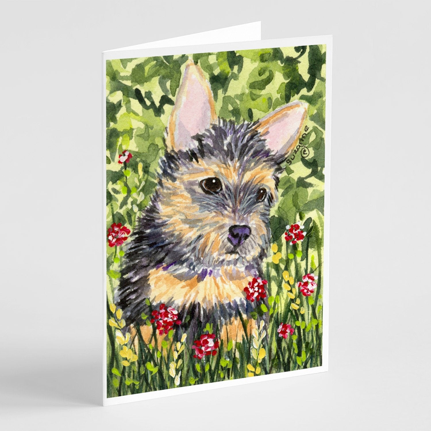 Norwich Terrier Greeting Cards Pack of 8 Blank Cards with Envelopes Whimsical A7 Size 5x7