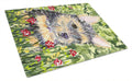 Norwich Terrier Cutting Board Tempered Glass Kitchen Cutting Surface, Heat Resistant Chopping, Non-Slip Feet, Food Prep & Serving