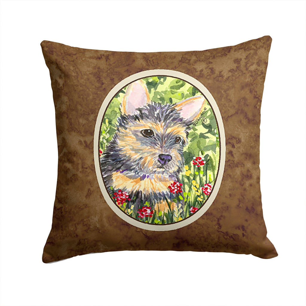 Norwich Terrier Decorative Throw Pillow 14x14 Indoor Outdoor Accent Cushion, Fabric Cover with Insert for Sofa, Bed, Porch & Living Room