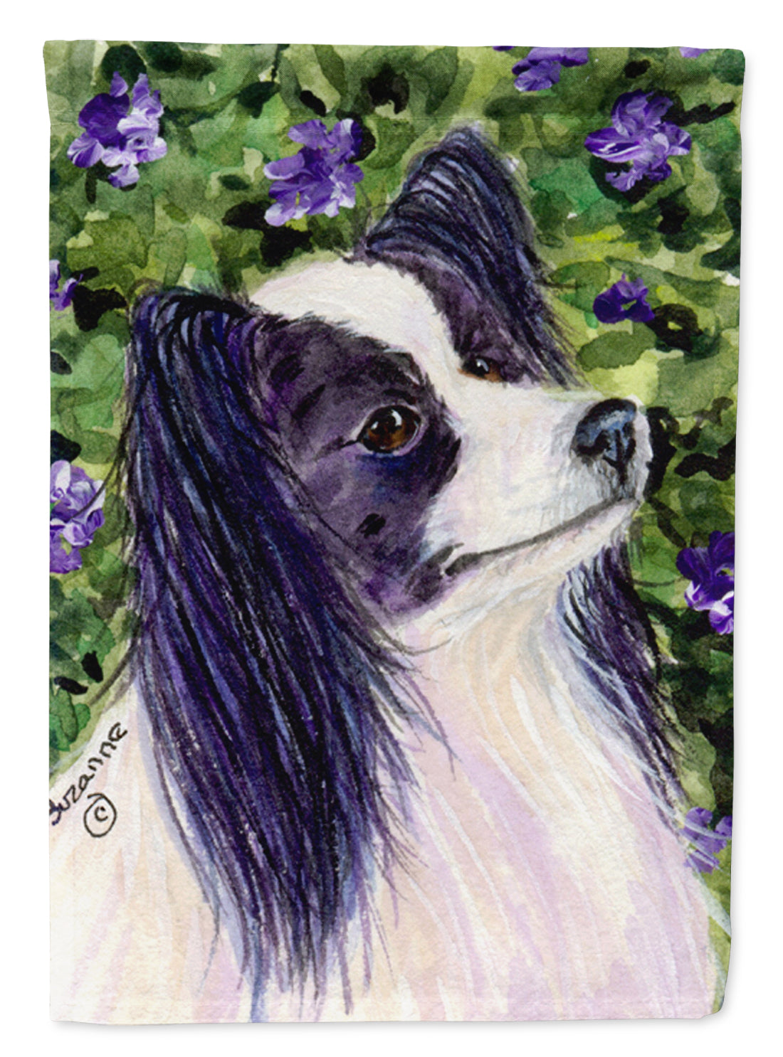Papillon House Flag 28x40 Porch Sleeve Pole Decorative Outside Yard Banner Artwork Wall Hanging, Polyester