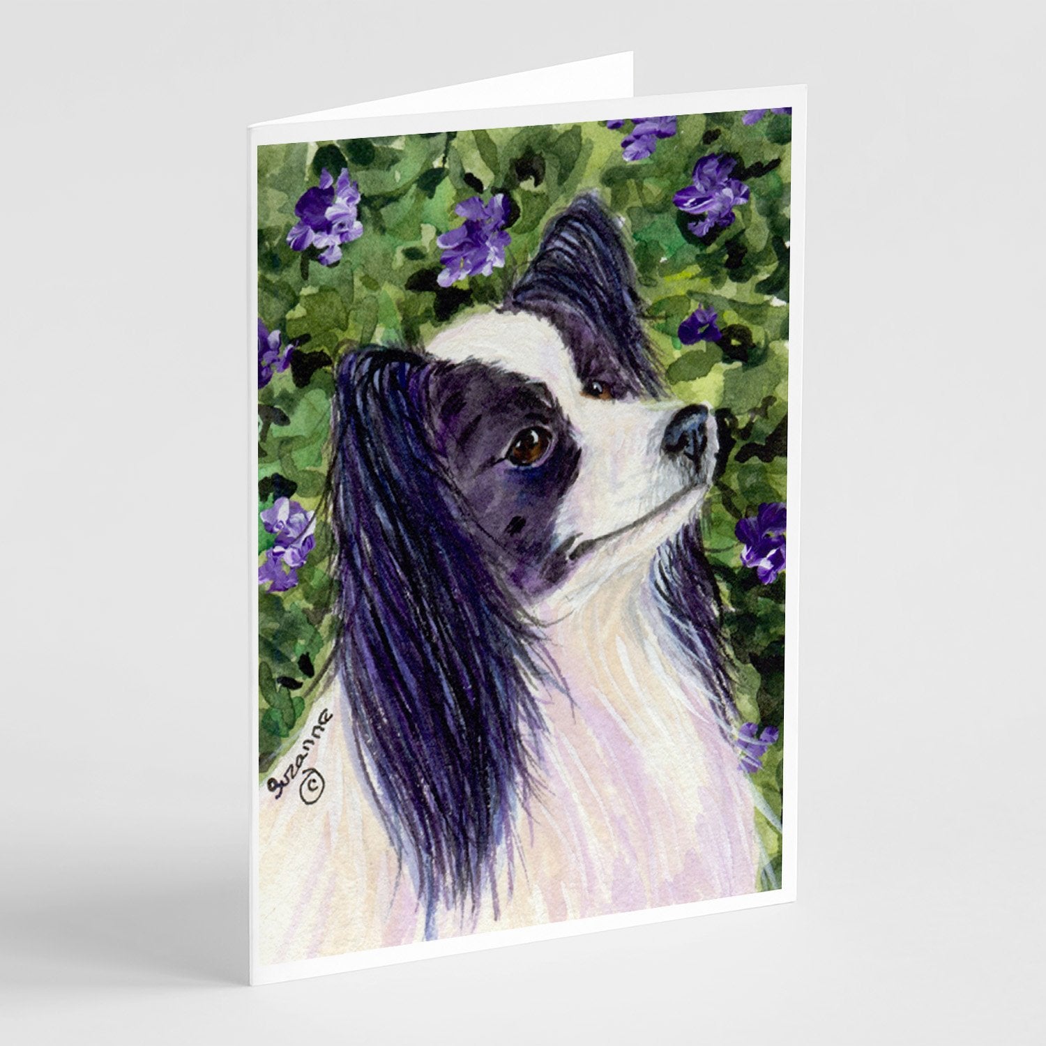 Papillon Greeting Cards Pack of 8 Blank Cards with Envelopes Whimsical A7 Size 5x7