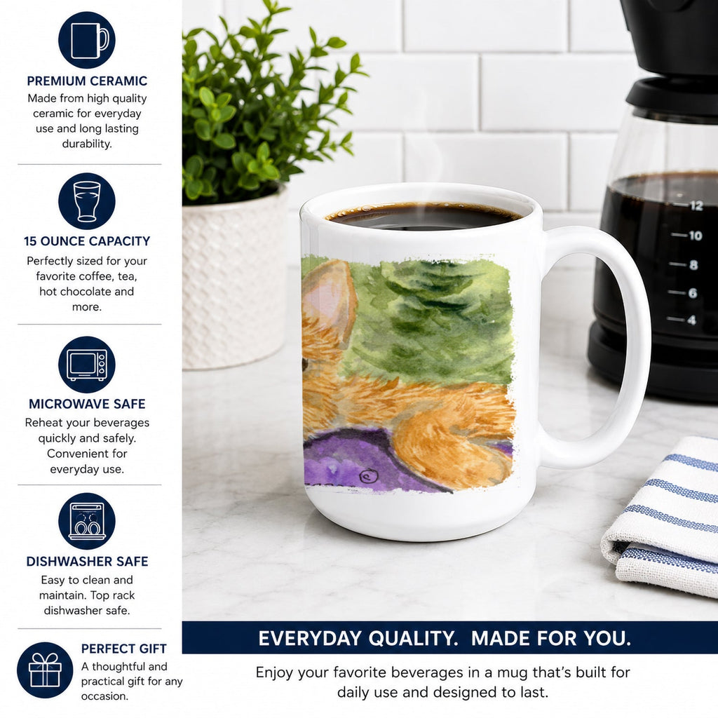 Norwich Terrier Ceramic Coffee Mug 15 oz Decorative Large C Handle Mug Cup for Tea, Cocoa Hot Chocolate