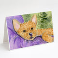 Norwich Terrier Greeting Cards Pack of 8 Blank Cards with Envelopes Whimsical A7 Size 5x7