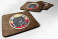 French Bulldog Foam Coasters Set of 4 Cup Coasters for Indoor Outdoor, Tabletop Protection, Anti Slip, Mouse pad Material