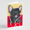 French Bulldog Greeting Cards Pack of 8 Blank Cards with Envelopes Whimsical A7 Size 5x7