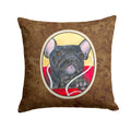 French Bulldog Decorative Throw Pillow 14x14 Indoor Outdoor Accent Cushion, Fabric Cover with Insert for Sofa, Bed, Porch & Living Room