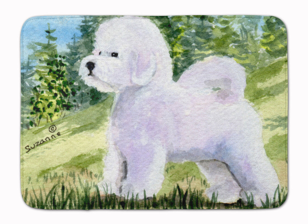 Bichon Frise Memory Foam Kitchen Mat Machine Washable Anti-Fatigue Cushion Comfort Bath or Kitchen Rug