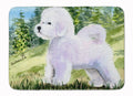 Bichon Frise Memory Foam Kitchen Mat Machine Washable Anti-Fatigue Cushion Comfort Bath or Kitchen Rug