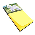 Bichon Frise Watercolor Sticky Note Holder Refillable Dispenser Desk Accessory 3x3 Pad Gift
