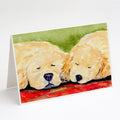 Golden Retriever Greeting Cards Pack of 8 Blank Cards with Envelopes Whimsical A7 Size 5x7