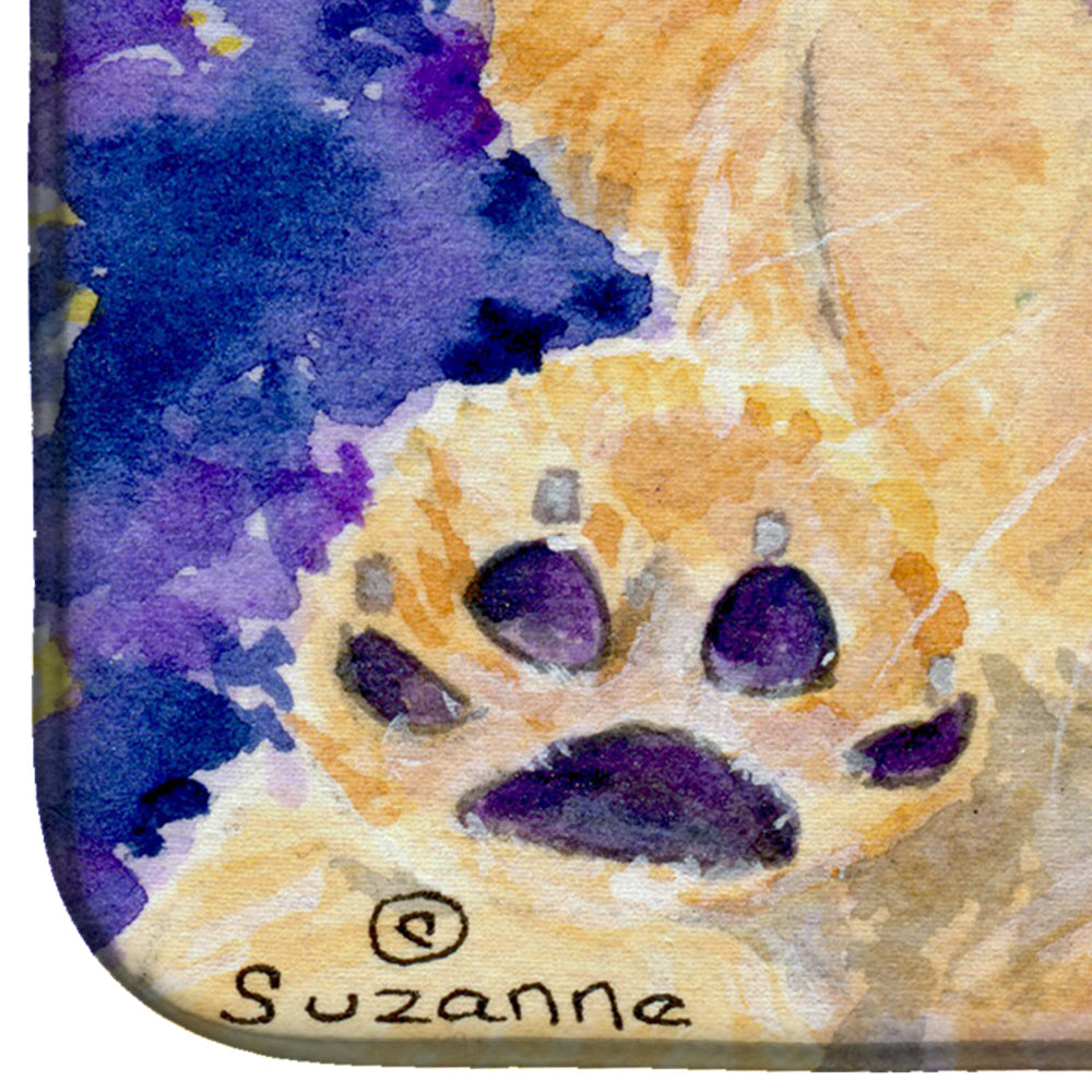 Golden Retriever Dish Drying Mat Absorbent Dish Drying Mat Pad for Kitchen Counter Dish Drainer Mat for Countertop, 14 x 21", Multicolor