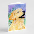 Golden Retriever Greeting Cards Pack of 8 Blank Cards with Envelopes Whimsical A7 Size 5x7