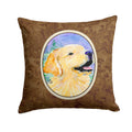 Golden Retriever Decorative Throw Pillow 14x14 Indoor Outdoor Accent Cushion, Fabric Cover with Insert for Sofa, Bed, Porch & Living Room