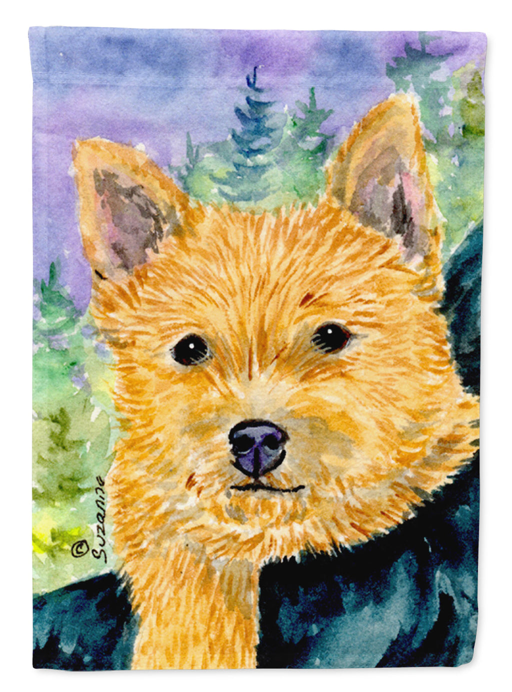 Norwich Terrier House Flag 28x40 Porch Sleeve Pole Decorative Outside Yard Banner Artwork Wall Hanging, Polyester