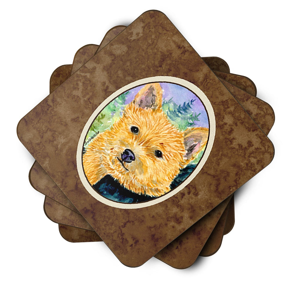 Norwich Terrier Foam Coasters Set of 4 Cup Coasters for Indoor Outdoor, Tabletop Protection, Anti Slip, Mouse pad Material