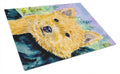 Norwich Terrier Cutting Board Tempered Glass Kitchen Cutting Surface, Heat Resistant Chopping, Non-Slip Feet, Food Prep & Serving