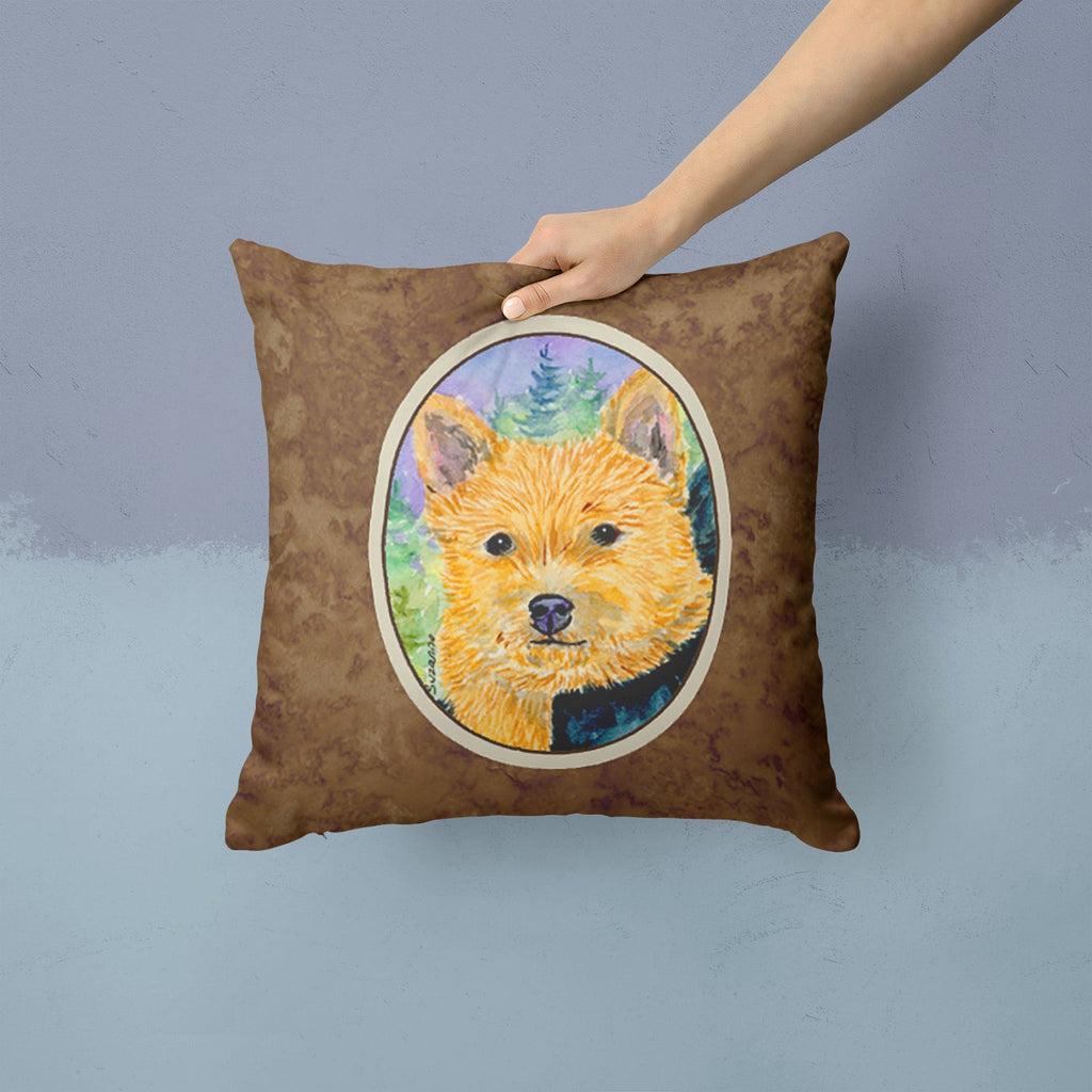 Norwich Terrier Decorative Throw Pillow 14x14 Indoor Outdoor Accent Cushion, Fabric Cover with Insert for Sofa, Bed, Porch & Living Room
