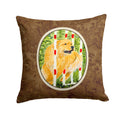 Golden Retriever Decorative Throw Pillow 14x14 Indoor Outdoor Accent Cushion, Fabric Cover with Insert for Sofa, Bed, Porch & Living Room