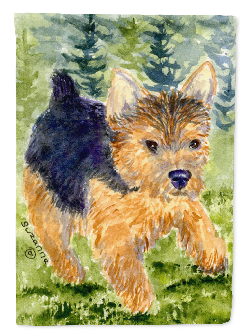 Norwich Terrier House Flag 28x40 Porch Sleeve Pole Decorative Outside Yard Banner Artwork Wall Hanging, Polyester