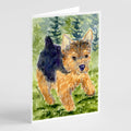 Norwich Terrier Greeting Cards Pack of 8 Blank Cards with Envelopes Whimsical A7 Size 5x7