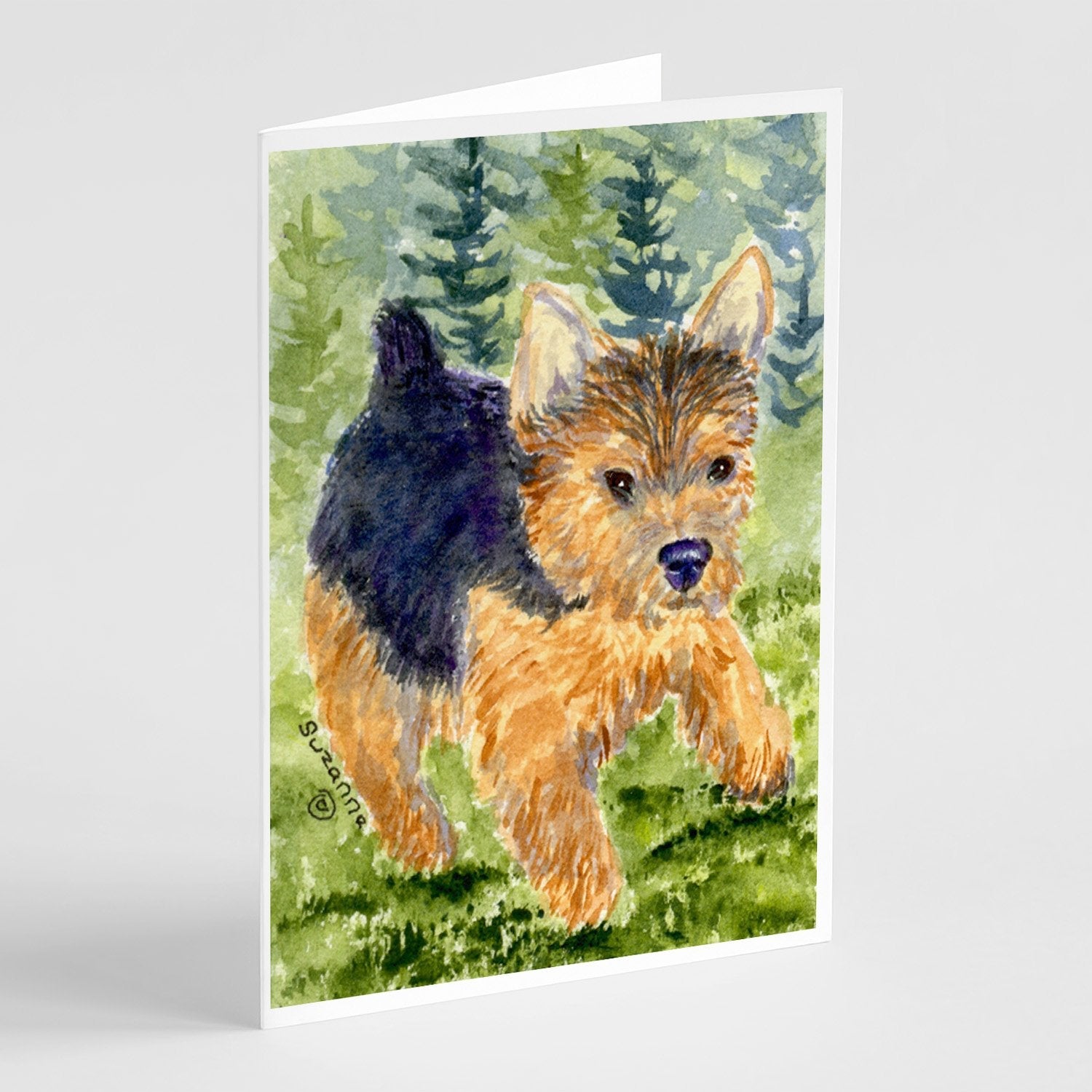Norwich Terrier Greeting Cards Pack of 8 Blank Cards with Envelopes Whimsical A7 Size 5x7