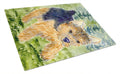 Norwich Terrier Cutting Board Tempered Glass Kitchen Cutting Surface, Heat Resistant Chopping, Non-Slip Feet, Food Prep & Serving