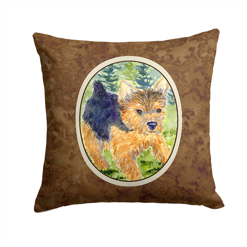 Norwich Terrier Decorative Throw Pillow 14x14 Indoor Outdoor Accent Cushion, Fabric Cover with Insert for Sofa, Bed, Porch & Living Room