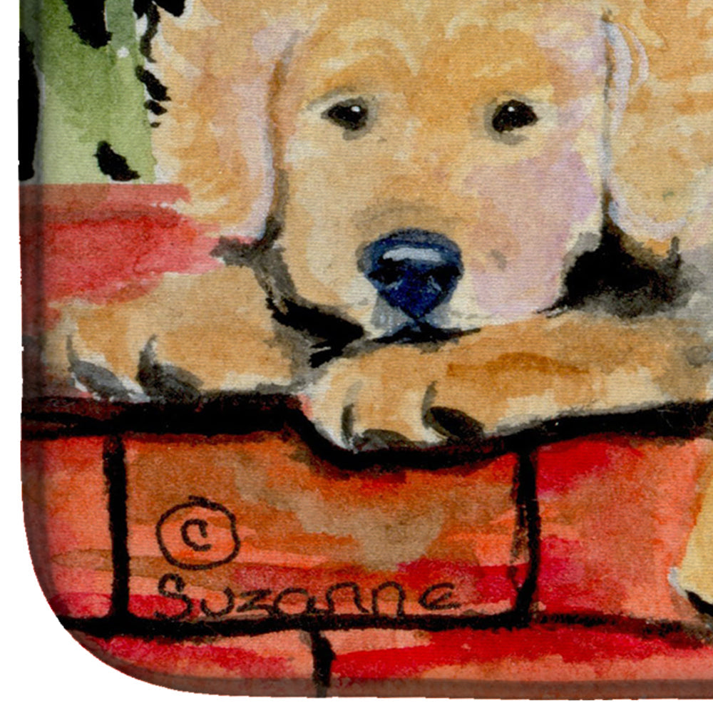 Golden Retriever Dish Drying Mat Absorbent Dish Drying Mat Pad for Kitchen Counter Dish Drainer Mat for Countertop, 14 x 21", Multicolor